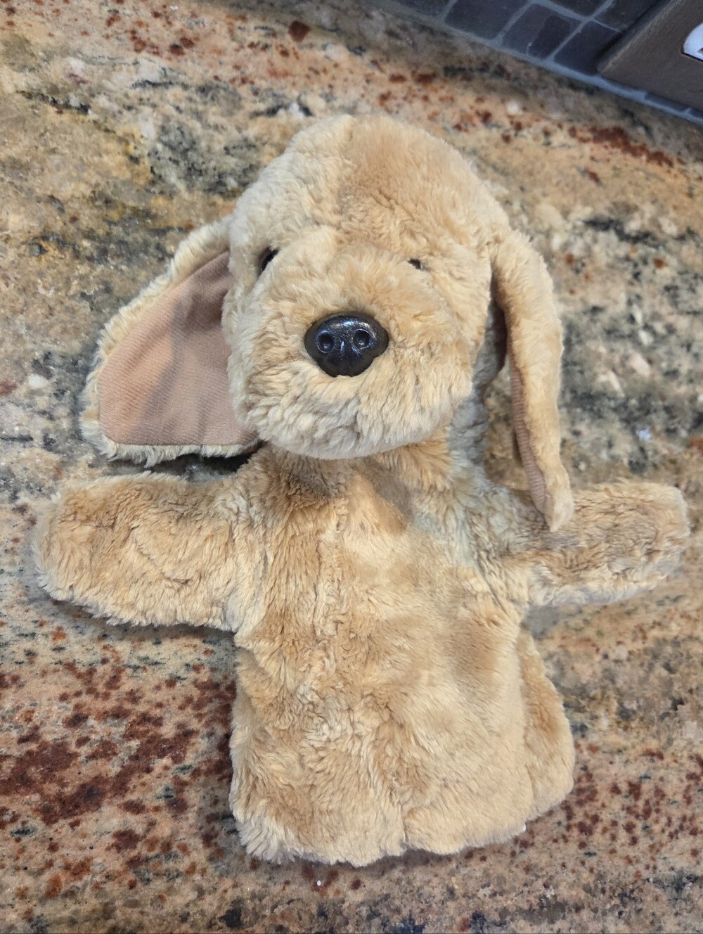 Gund Puppy Dog Hand Puppet 10" Plush Stuffed Animal Lab Golden Retriever